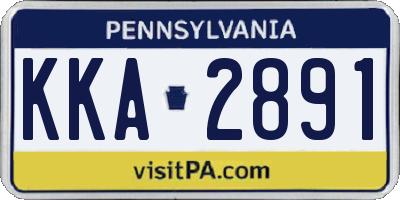 PA license plate KKA2891