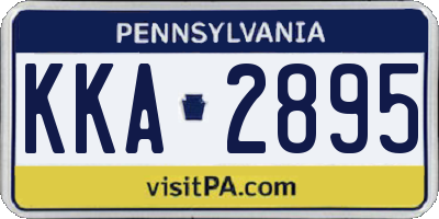 PA license plate KKA2895
