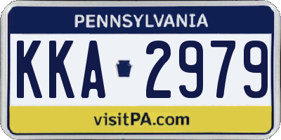 PA license plate KKA2979