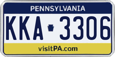PA license plate KKA3306