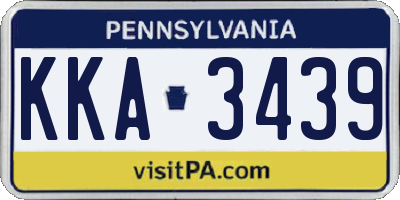PA license plate KKA3439