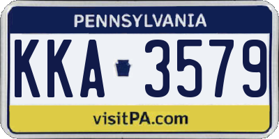 PA license plate KKA3579