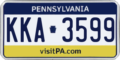 PA license plate KKA3599