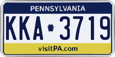 PA license plate KKA3719