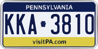 PA license plate KKA3810
