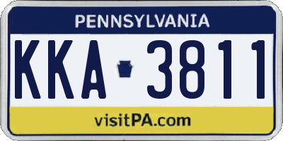 PA license plate KKA3811