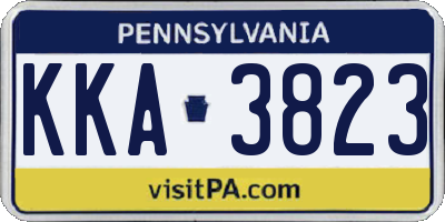 PA license plate KKA3823