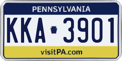 PA license plate KKA3901