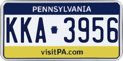 PA license plate KKA3956
