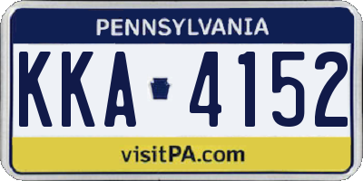 PA license plate KKA4152