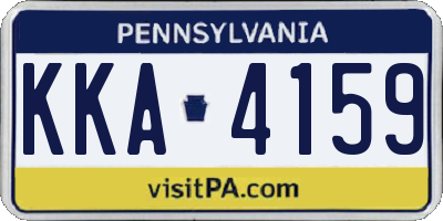 PA license plate KKA4159