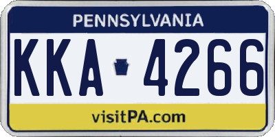 PA license plate KKA4266