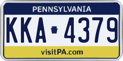 PA license plate KKA4379