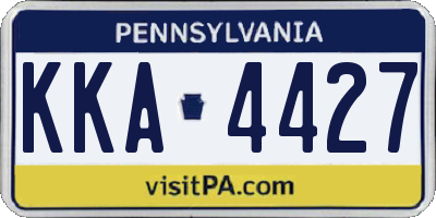 PA license plate KKA4427