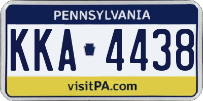 PA license plate KKA4438