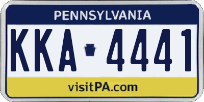 PA license plate KKA4441