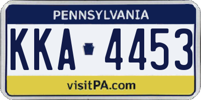 PA license plate KKA4453
