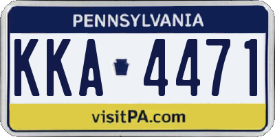 PA license plate KKA4471