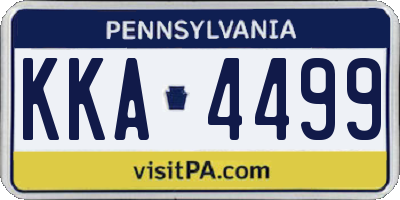 PA license plate KKA4499