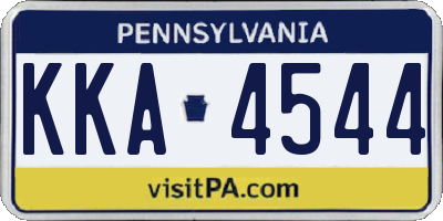 PA license plate KKA4544