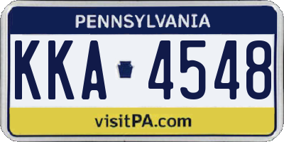 PA license plate KKA4548