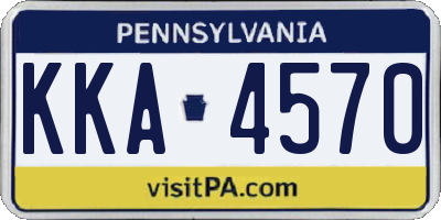 PA license plate KKA4570