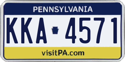 PA license plate KKA4571