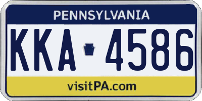 PA license plate KKA4586