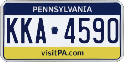 PA license plate KKA4590
