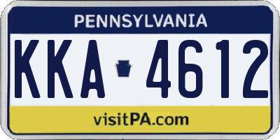 PA license plate KKA4612