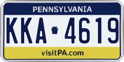 PA license plate KKA4619