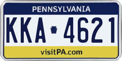 PA license plate KKA4621