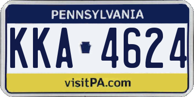 PA license plate KKA4624