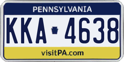 PA license plate KKA4638