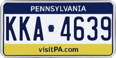 PA license plate KKA4639