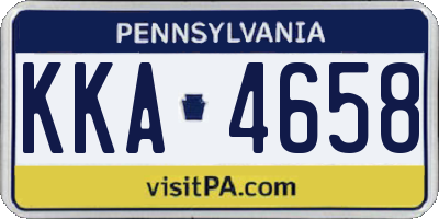 PA license plate KKA4658