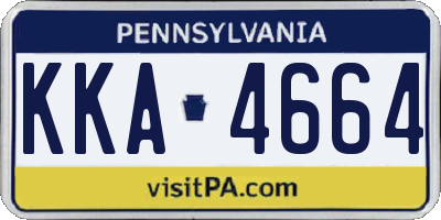 PA license plate KKA4664