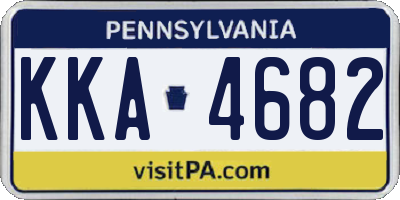 PA license plate KKA4682
