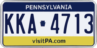 PA license plate KKA4713
