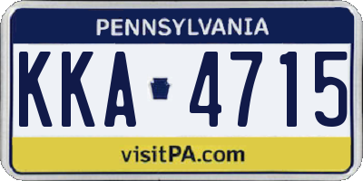 PA license plate KKA4715