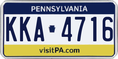 PA license plate KKA4716
