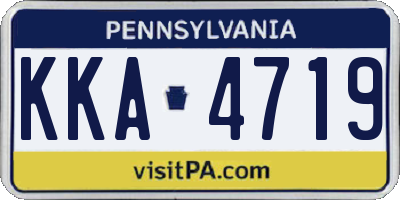 PA license plate KKA4719