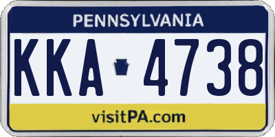 PA license plate KKA4738