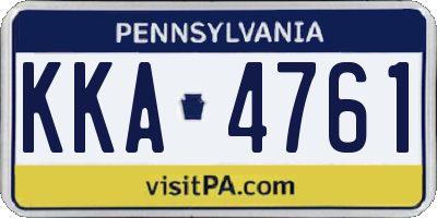 PA license plate KKA4761