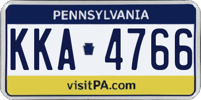 PA license plate KKA4766