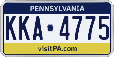 PA license plate KKA4775