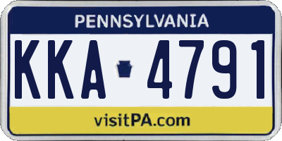 PA license plate KKA4791