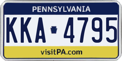 PA license plate KKA4795