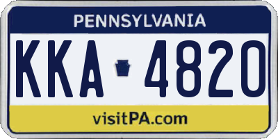 PA license plate KKA4820