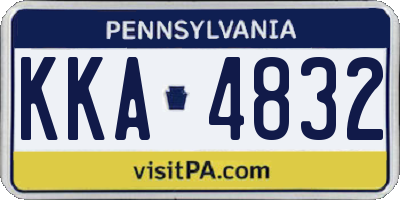 PA license plate KKA4832
